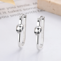 wholesale S925 silver patterned square hoop large earrings with skull ear clips, retro minimalist ins trendy design earrings-0-2