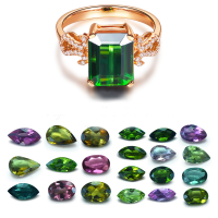 wholesale Metal material, manufacturer natural tourmaline gemstone setting, gemstone cabochon, colored gemstone rings, pendants, necklaces for women, custom production wholesale-deposit