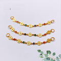 wholesale Gold-plated S925 silver chain semi-chain three-connection accessory bracelet necklace charm DIY handmade semi-finished product new-0-4