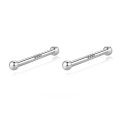 wholesale 999 Sterling Silver Ear Care Studs, Mini Double-ended Ear Cartilage Studs, Simple and Stylish Women's Live Streaming Fashion Best-seller-0-5