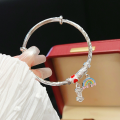 wholesale 999 Sterling Silver Bracelet for Big Kids, Girl Student's Birthday Gift with Design Sense-0-28