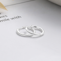 wholesale S925 sterling silver minimalist smooth surface plain circle ear cuffs, fashionable and versatile for daily wear, with a design-focused women's earring-0-2