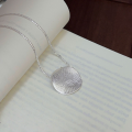 wholesale S925 Sterling Silver Unique Personality Large Round Pendant Necklace for Women, Korean High-End Custom Spring and Summer New Edition Advanced Embellished Long Chain-0-3