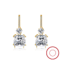 wholesale S925 sterling silver gold-plated ultra-sparkling zirconia drop earrings, manufacturer wholesale-0-115