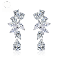 wholesale 925 Silver New High Carbon Diamond Earrings Drop 6*8mm White Diamond Stud Earrings Women Ins-E228 White Diamond &gt;925 Silver