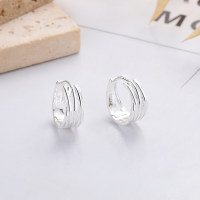 wholesale S925 Sterling Silver Korean Style Multi-layer Minimalist Lines Asymmetric Unique Design Fashion Niche Earrings-YR417/approx. 4.1g 925 silver