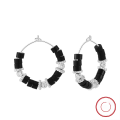 wholesale S925 Sterling Silver Cloud-Pull Earrings, New All-Match Personalized Fashionable Obsidian Bead Earrings, Factory Direct Sales-0-4