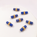 wholesale S925 silver gold-plated natural lapis lazuli accessories cylinder square tube bead drop pendant bracelet string DIY semi-finished products-0-8