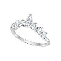 wholesale 10K/14K/18K white gold, rose gold, yellow gold Korean-style fashion moissanite ring for hand shape enhancement, non-fading-10k Gold Moissanite Ring  US Size 9