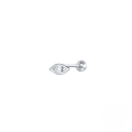 wholesale S925 Sterling Silver Ins Mini Feather Wing Threaded Eye Piercing Ear Stud with Diamond-0-8