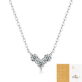 wholesale S925 Silver Cross-Border Simple and Fashionable Light Luxury Necklace, High-End Feel, Exquisite Craftsmanship, Popular Moissanite Necklace in Europe and America-0-6