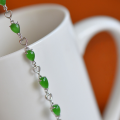 wholesale 925 Silver with Certificate Inlaid Water Drop Hetian Jasper Bracelet, Small Batch Design, Vintage Style Pure Silver Jade Jewelry-0-1