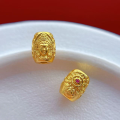 wholesale Gold-plated 925 ancient silver fittings with engraved scales, mantra six-syllable, auspicious and wealthy barrel beads, spacer beads, waist beads for DIY prayer beads-0-8