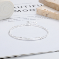 wholesale S925 Sterling Silver Korean-style Minimalist Fashionable Elegant English Letter Niche Design Jewelry Versatile Bracelet for Women-296S/approx. 4.7g>925 silver