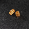 wholesale S925 gold-plated hollow barrel bead three-way separator pendant DIY jewelry accessory gold-over-silver bead stringing-0-7
