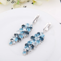 wholesale S925 Silver Inlaid Natural Topaz Stud Earrings, High-End Designed Jewelry Accessories with Natural Colored Gemstone Earrings-0-3