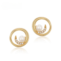 wholesale New Retro Minimalist Style S925 Silver Pearl Earrings for Women, Versatile Spiral Clip-On Earrings Wholesale from Manufacturer-0-0