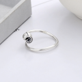 wholesale S925 sterling silver Korean-style minimalist romantic tulip open ring, ins small fresh versatile index finger ring for women-0-2