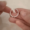 wholesale S925 Sterling Silver Rotatable Stress Relief Bead Ring, Trendy Ins Style Anxiety Relief Finger Jewelry-0-2