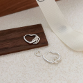 wholesale S925 Sterling Silver Heart Earrings for Women, Korean Style, New Collection, Unique Design, Luxurious and Versatile Ear Accessories-0-2