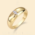 wholesale Gold-plated over 925 Sterling Silver Moissanite Ring for Women, Small Batch High-end Cross-border Trade Ins Style Full-body Silver Jewelry Wholesale-0-0