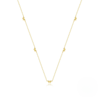 wholesale S925 Sterling Silver Bow Pendant Tassel Chain Necklace And Bracelet Set, A Popular European And American Lightweight Luxury Jewelry For Women-Gold-Necklace 925 Silver