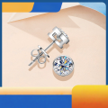 wholesale Metal material, cross-border fashion bestseller versatile moissanite earrings for women, OEM customization with provided samples, drawings, or designs, ODM processing-0-0