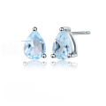 wholesale S925 Silver Natural Topaz Pear-Shaped Earrings Stock, Fashion Minimalist Style Elegant Natural Gemstone Earrings-0-9