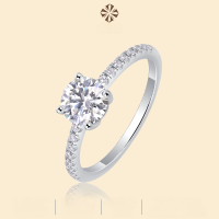 wholesale 925 Sterling Silver Minimalist Internet-Famous Hot-Selling Ring with Moissanite, Hypoallergenic, Luxury Elegance, Premium Feel Wholesale-Moissanite 1 carat Mido 7