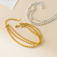 wholesale S925 Sterling Silver Fresh and Sweet Ins Style Niche Design Three-Layer Small and Large Beaded Bracelet S7921-S925 silver bracelet gold 925 silver