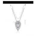 wholesale 18K gold-plated S925 silver cross-border new 6*9mm teardrop-shaped 15-carat moissanite pendant necklace for women-0-5
