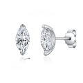 wholesale 18k gold-plated S925 silver classic simple marquise 4*8mm 50-point moissanite women's earrings, Amazon bestseller-0-5