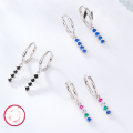 wholesale Metal Material 925 Sterling Silver Earrings New Small Batch Design Women's Colorful Dopamine Earrings Foreign Trade Jewelry Wholesale-0-1