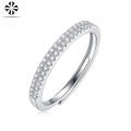 wholesale S925 Silver Moissanite Light-Chasing Women's Ring Stackable Ring In Stock Factory Direct Shipping-0-1