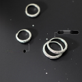 wholesale [S925 Sterling Silver] Sparkling Sand Ear Studs, Resembling a Starry Sky, Simple and Minimalist Ear Hoops with a Rippling Light Effect, Niche Design Women's Earrings G9108-0-2