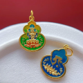wholesale Metal material placed at the beginning: Gold-plated 925 ancient silver enameled, Chinese zodiac birth year eight guardians pendant, twelve charms, DIY accessories-0-6