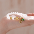 wholesale S925 sterling silver agate beaded bracelet for women, new Chinese style, elegant and blessed, with white jade beads-0-3