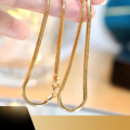 wholesale 18K Gold Italian Imported Soft Snake Chain Flat Chain Collarbone Chain with a Premium Feel, Versatile and Trendy-0-0
