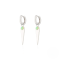wholesale S925 Sterling Silver Geometric Triangle Opal Ear Clips,Ins-0-1