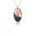 wholesale S925 sterling silver enamel pendant with Italian craftsmanship designer's natural-style Tree of Life design-0-0