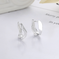 wholesale S925 Sterling Silver Korean Style Ins Wind Minimalist Creative Irregular Geometric Shape Versatile Earrings-0-2