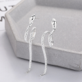 wholesale S925 Sterling Silver European and American Cross-Border Retro Vintage Heavy Workmanship Coiled Serpent Design Trendy Stud Earrings-0-2