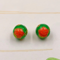 wholesale S925 silver gold-plated enamel zodiac flower hole beads accessories DIY Chinese-style floral piercing spacer jewelry-0-21