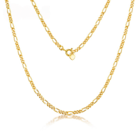 wholesale S925 Sterling Silver New European and American Trendy Minimalist Fashion Personalized Side Link Figaro Chain Wholesale from Manufacturer-10K gold + swimming paint (400+75+75)  925 silver