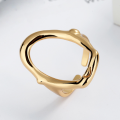 wholesale S925 Sterling Silver Irregular Fashion Exaggerated Hollow Wide Opening Ring European and American Style Street Photography Index Finger Ring for Women-0-2