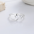 wholesale S925 Sterling Silver European and American Geometric Irregular Design Trendy Versatile Open Ring-0-1