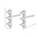 wholesale S925 Sterling Silver Cross-Border Exclusive Supply Temperament Niche Stud Earrings with Colored Zircon Bar Minimalist Earrings for Women Jewelry Wholesale-0-9