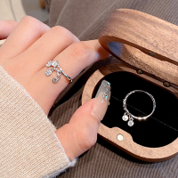 wholesale S925 sterling silver flower peace character ring for women, stylish and versatile, artistic and elegant, new protective amulet wealth ring-Flower Peace Ring/Approx. 1.42g>JZ015163 Sterling Silver