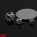 wholesale Sterling silver vintage plum blossom square spacer bead DIY crystal bracelet necklace jewelry accessories-0-3