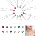 wholesale S925 Sterling Silver Cloud-Pull Twelve Birthstone Zodiac Constellation Heart Zircon Necklace, Cross-Border Hot Seller Manufacturer-0-2